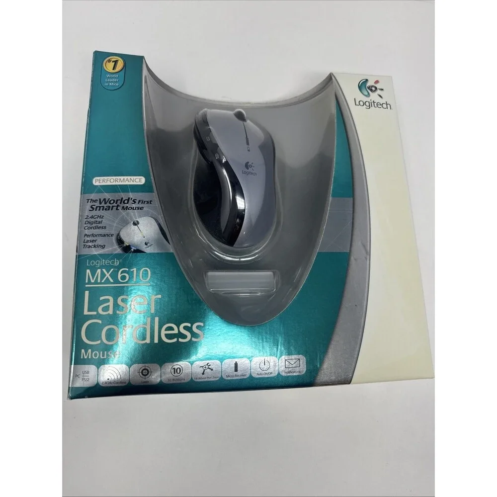 Logitech MX610 Wireless Laser Mouse M-RAY105 NO USB Receiver comes with box